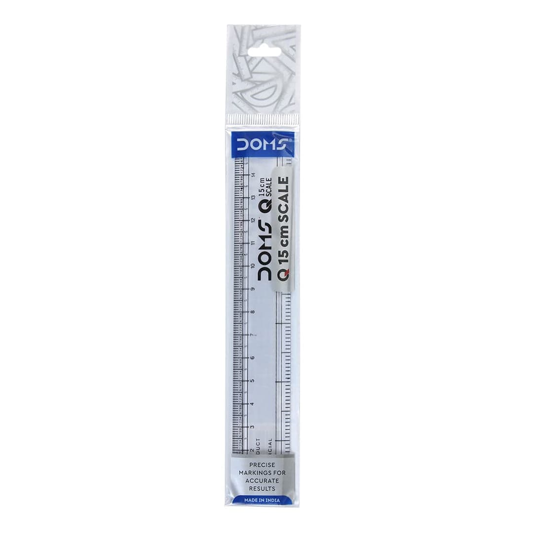 Dom's Plastic ruler Q 15cm scale No. 3433