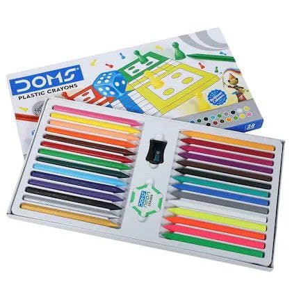 DOMS Plastic Crayons 28 Shades, No. 7287