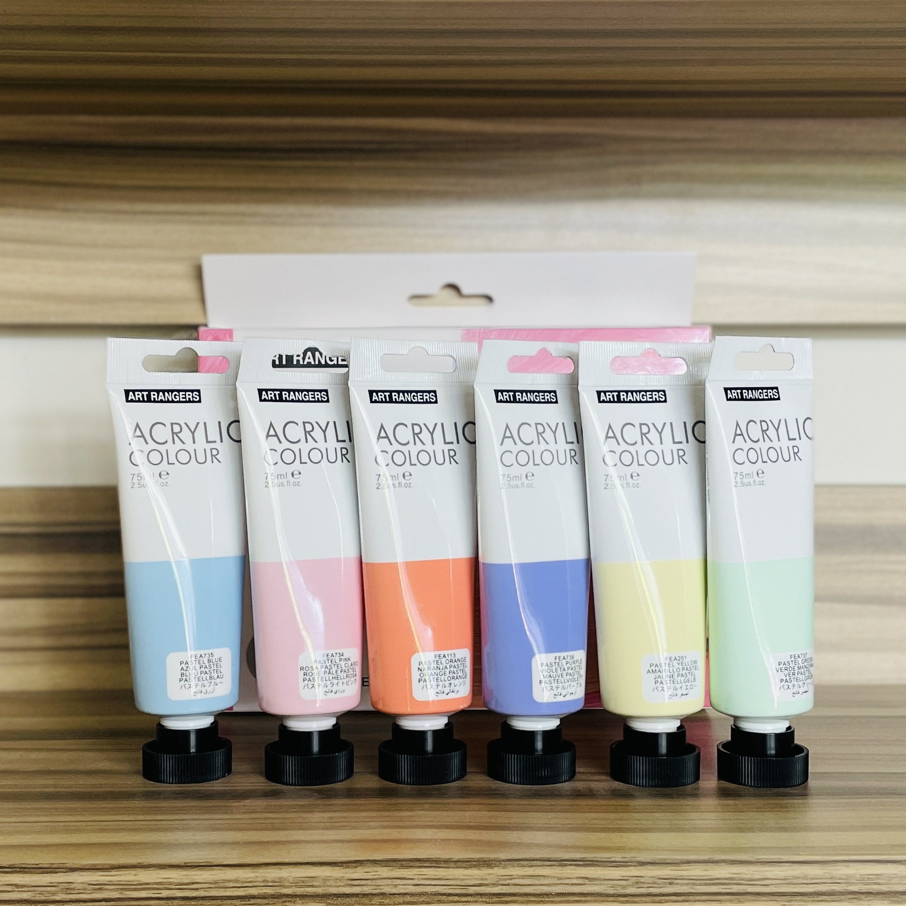 Art Ranger Acrylic Colour Pastel 6x75ml FEA0675‐P